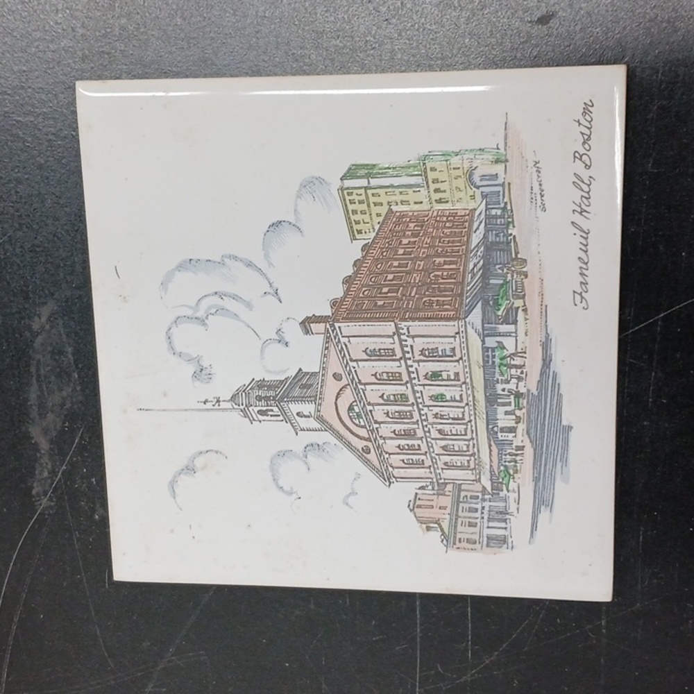 Ceramic tile Trivet 6x6 Faneuil Hall Boston